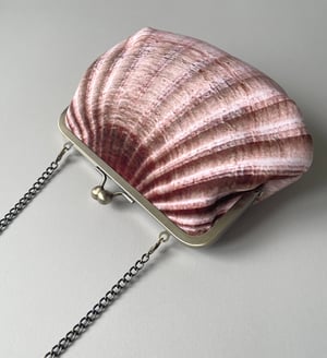 Image of Seashell, velvet clutch/shoulder bag with optional strap