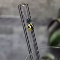 Image 7 of Set of 4 Glass Straws with Designs