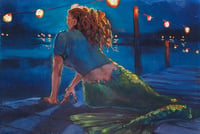 Image 1 of Harbor Lights Original Oil Painting 