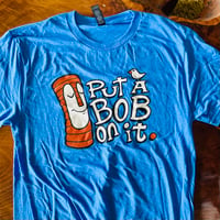 Image 3 of PUT A BOB ON IT 100% Cotton T-Shirt - Heather Royal Blue