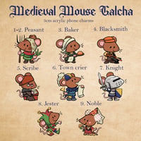 Image of Medieval Mouse Gacha mini charms