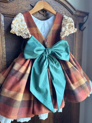 Image of Brown Check Jumper Dress