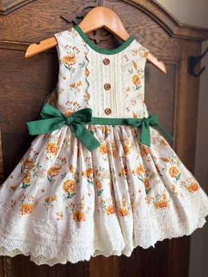 Image of Yellow Floral Fall Dress