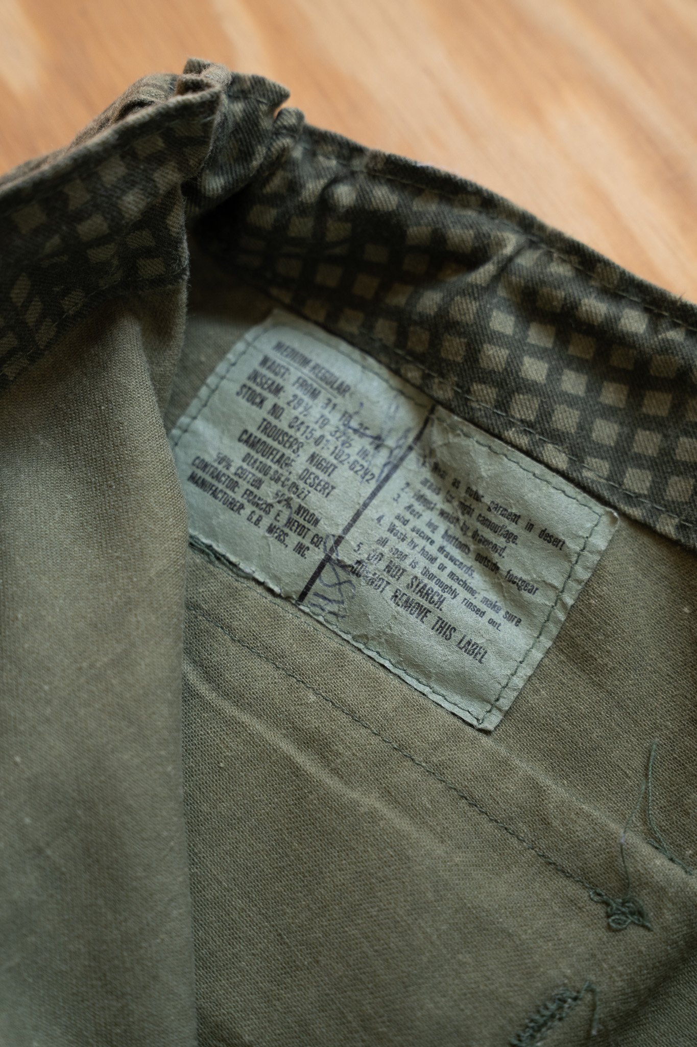 Image of [SAMPLE] Scarf Brothers Hand-Embroidered Night Camouflage Cargo Pants