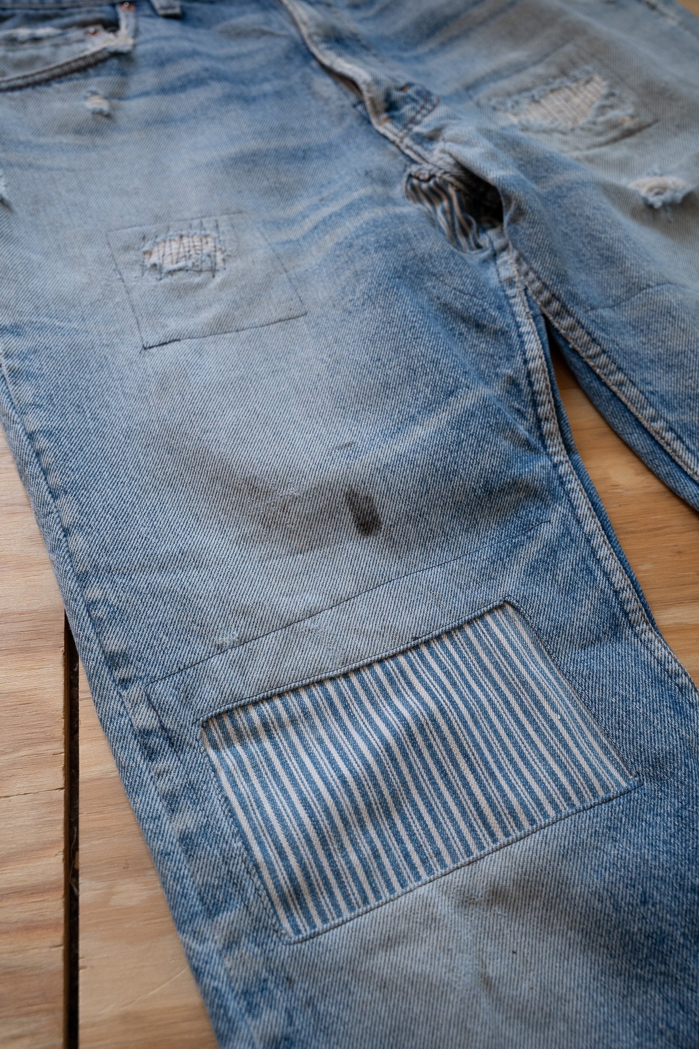 Image of Vintage Levi's 517 Repaired & Patched Jeans