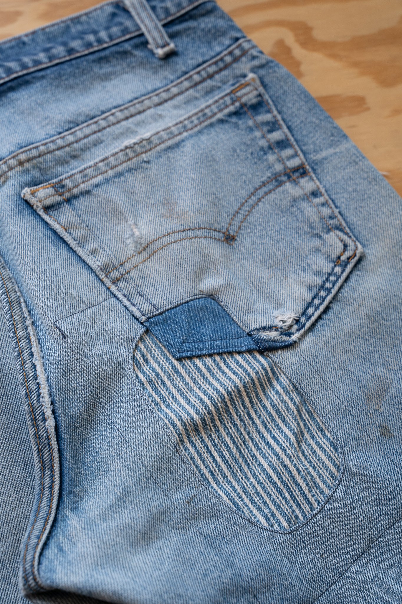 Image of Vintage Levi's 517 Repaired & Patched Jeans