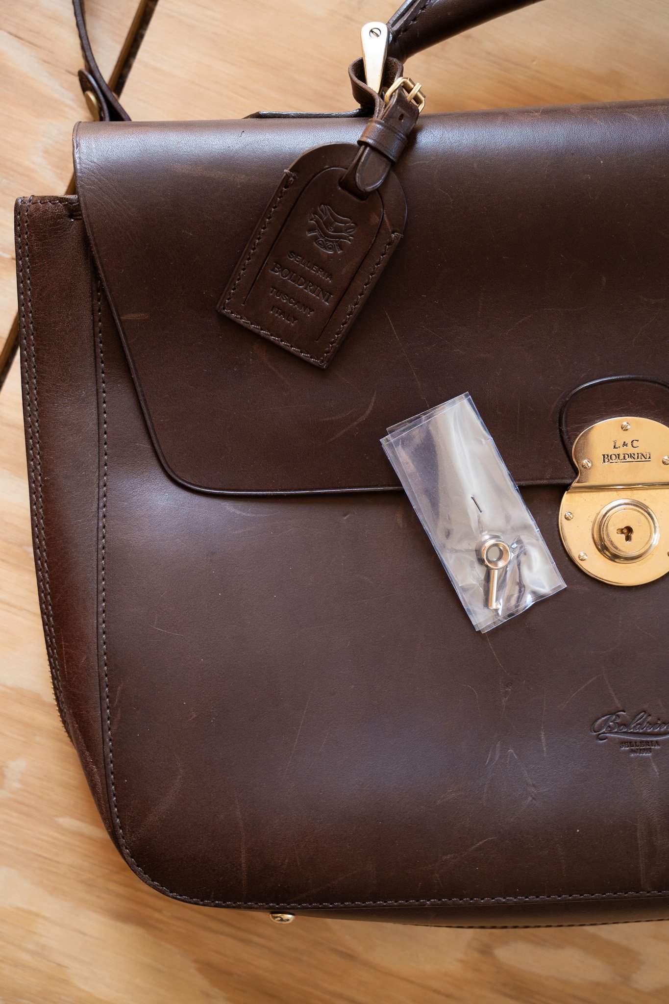 Image of Selleria Boldrini Tuscany Leather Briefcase