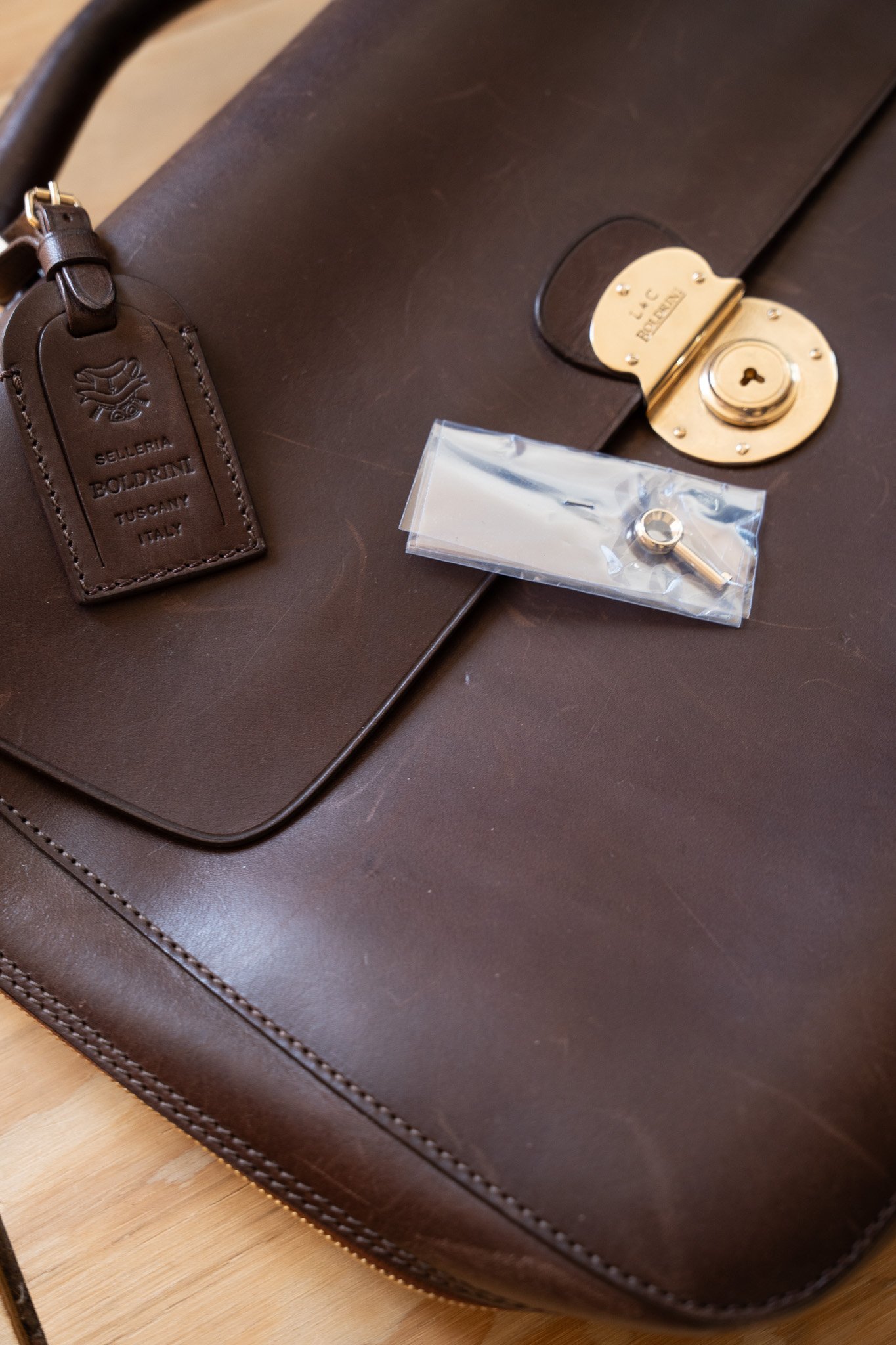 Image of Selleria Boldrini Tuscany Leather Briefcase