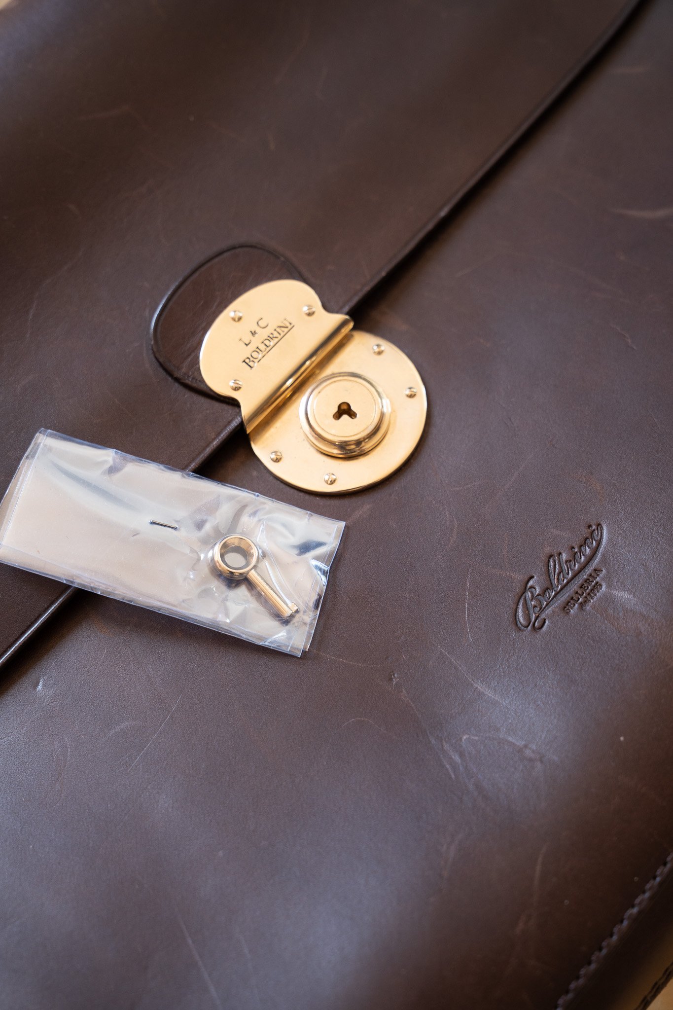 Image of Selleria Boldrini Tuscany Leather Briefcase