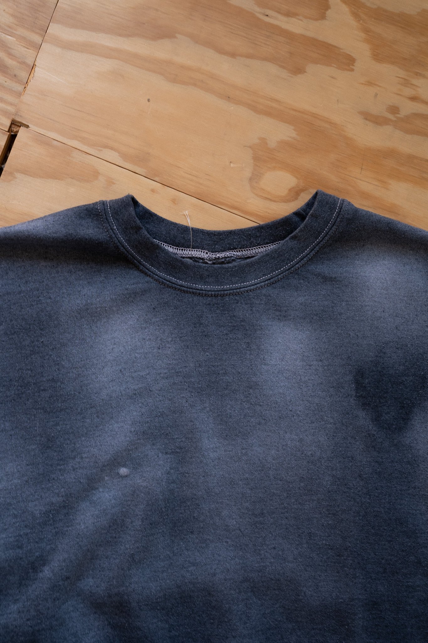 Image of Sun-Faded Black Crewneck Sweatshirt