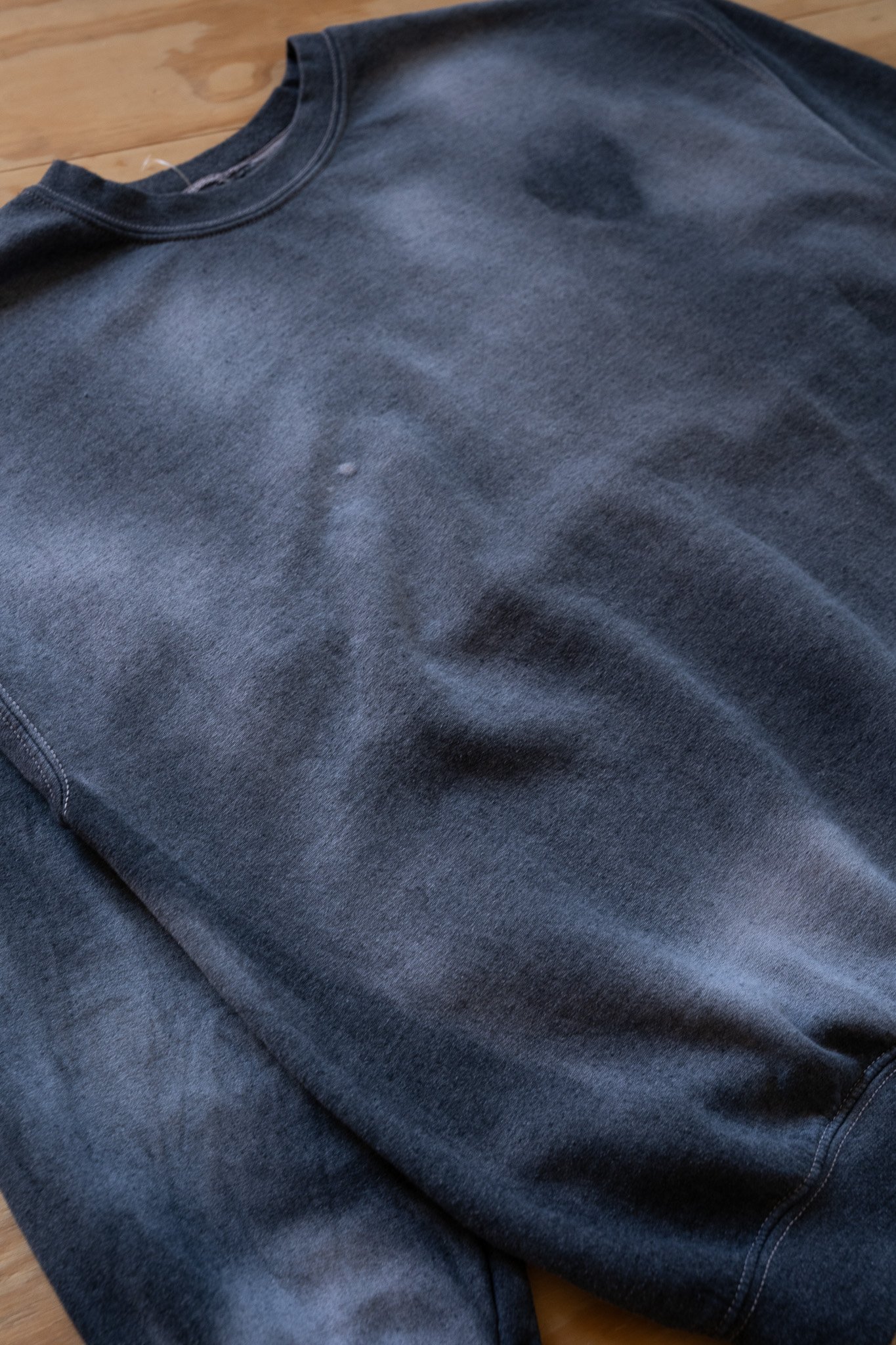 Image of Sun-Faded Black Crewneck Sweatshirt