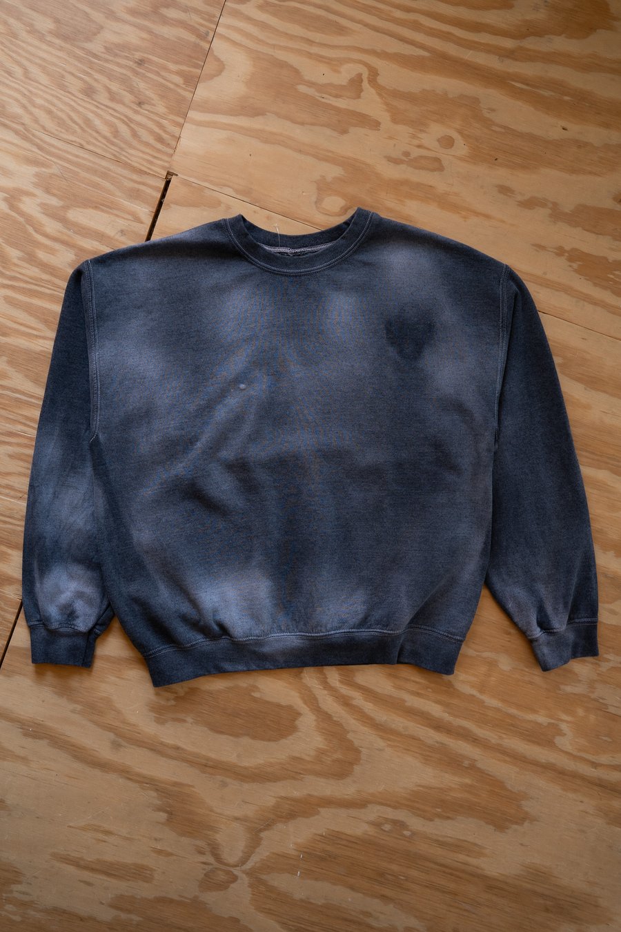 Image of Sun-Faded Black Crewneck Sweatshirt