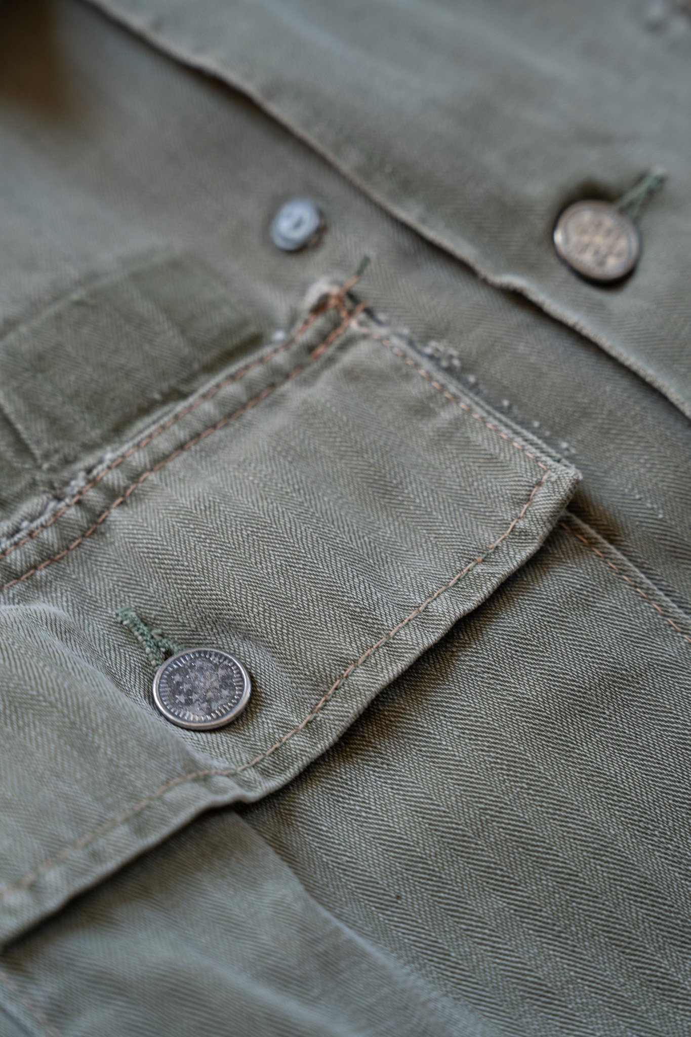 Image of 1950s U.S. Army HBT Utility Shirt