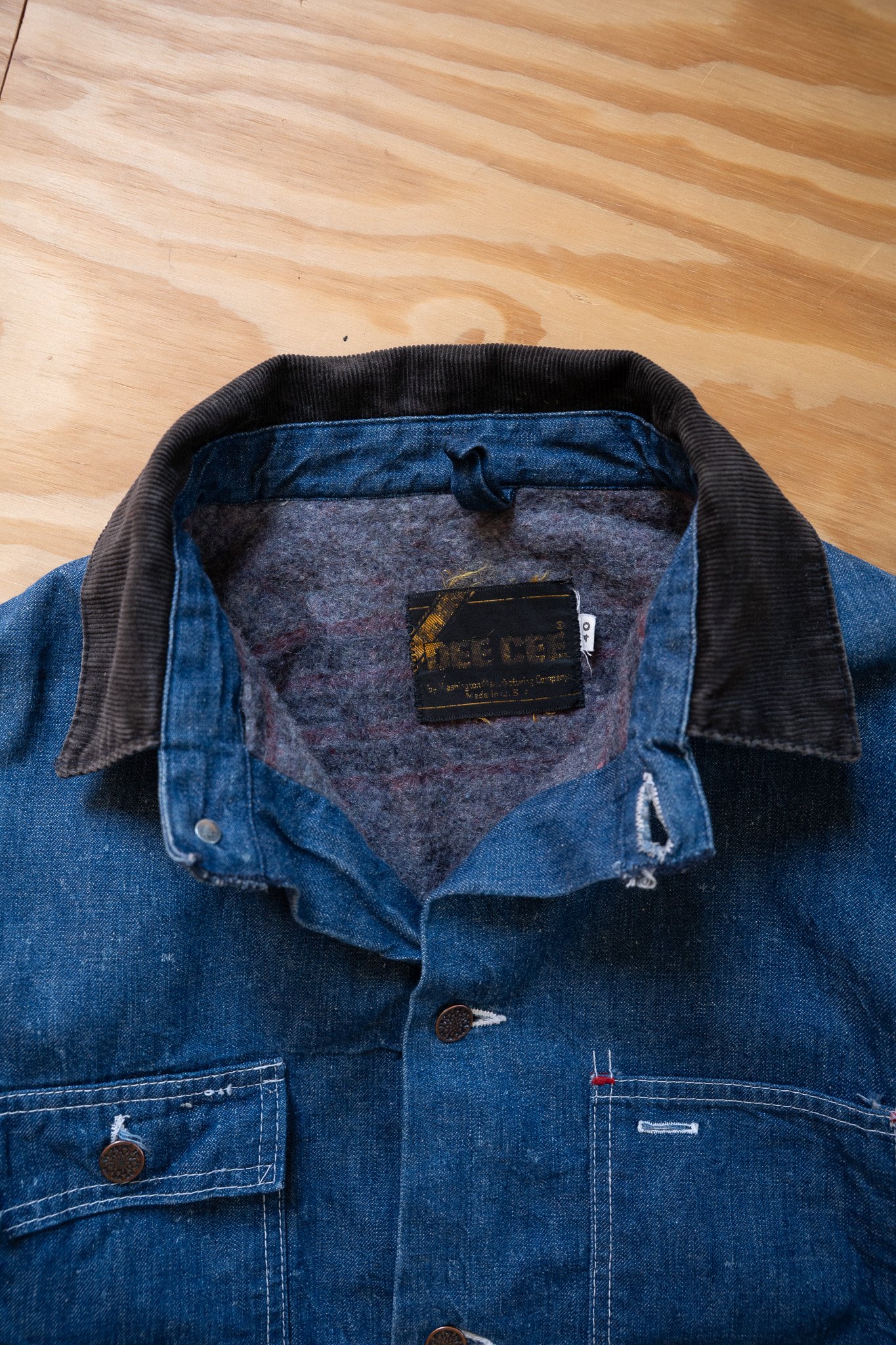 Image of Flannel-Lined Dee Cee Denim Chore Jacket