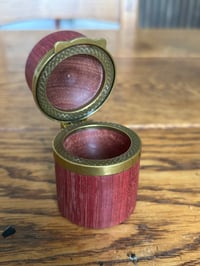 Image 2 of Celtic Hinged Ring Box - Purpleheart