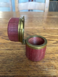 Image 4 of Celtic Hinged Ring Box - Purpleheart