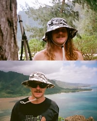 Image 3 of Black & White Camo Fishing boonie
