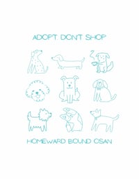 Image 2 of Adopt. Don't Shop. — Dog Grid Tee (White)
