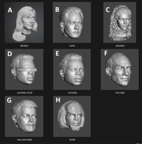 STAR TREK, THE NEW GEN - 3DPRINTED abs resin FANMADE