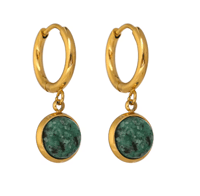 Image 1 of Emerald Drop Earrings