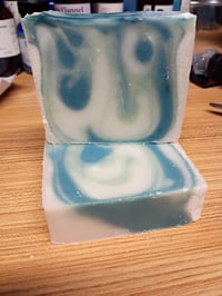 Frosty pine soap bars