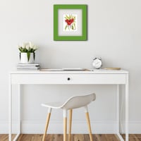 Image 5 of Cardinal bird on the river,  original fine art watercolor
