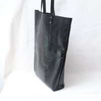 Image 4 of Soft Shopping Tote in black with black