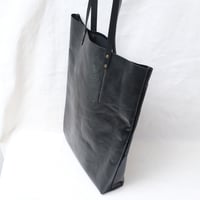 Image 5 of Soft Shopping Tote in black with black
