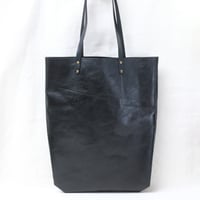 Image 1 of Soft Shopping Tote in black with black