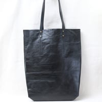 Image 3 of Soft Shopping Tote in black with black