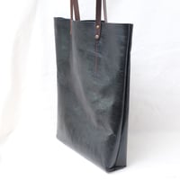 Image 5 of Soft Shopping Tote in black with brown