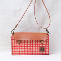 Image 1 of Two-way Sling red orange grid