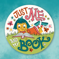 JUST ME AND MY BOOK STICKER