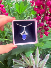 Lapis Wishbone Pendant