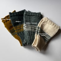 Image 1 of Scottish Artisan Hand Knitted Wrist Warmers in Birlinn Yarn