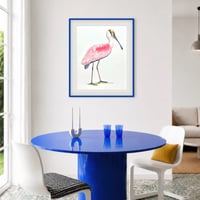 Image 4 of The modern Spoonbill - Original Watercolor bird art