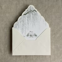 Image 1 of Willow and swan printed envelope liner for A7envelope PACK o...