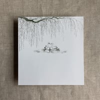Image 6 of Willow and swan printed envelope liner for A7envelope PACK o...