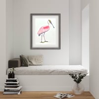 Image 5 of The modern Spoonbill - Original Watercolor bird art