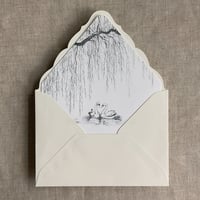 Image 8 of Willow and swan printed envelope liner for A7envelope PACK o...