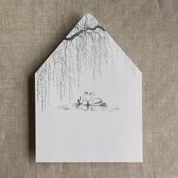 Image 10 of Willow and swan printed envelope liner for A7envelope PACK o...