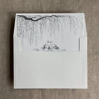 Image 11 of Willow and swan printed envelope liner for A7envelope PACK o...