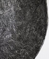 Image 15 of Large Textured Wall Plate | Handmade Sculptural Papier-Mache Dark Silver Wall Art
