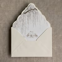 Image 1 of Willow and swan printed envelope liner for A7envelope PACK o...