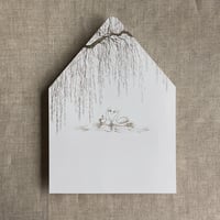 Image 2 of Willow and swan printed envelope liner for A7envelope PACK o...