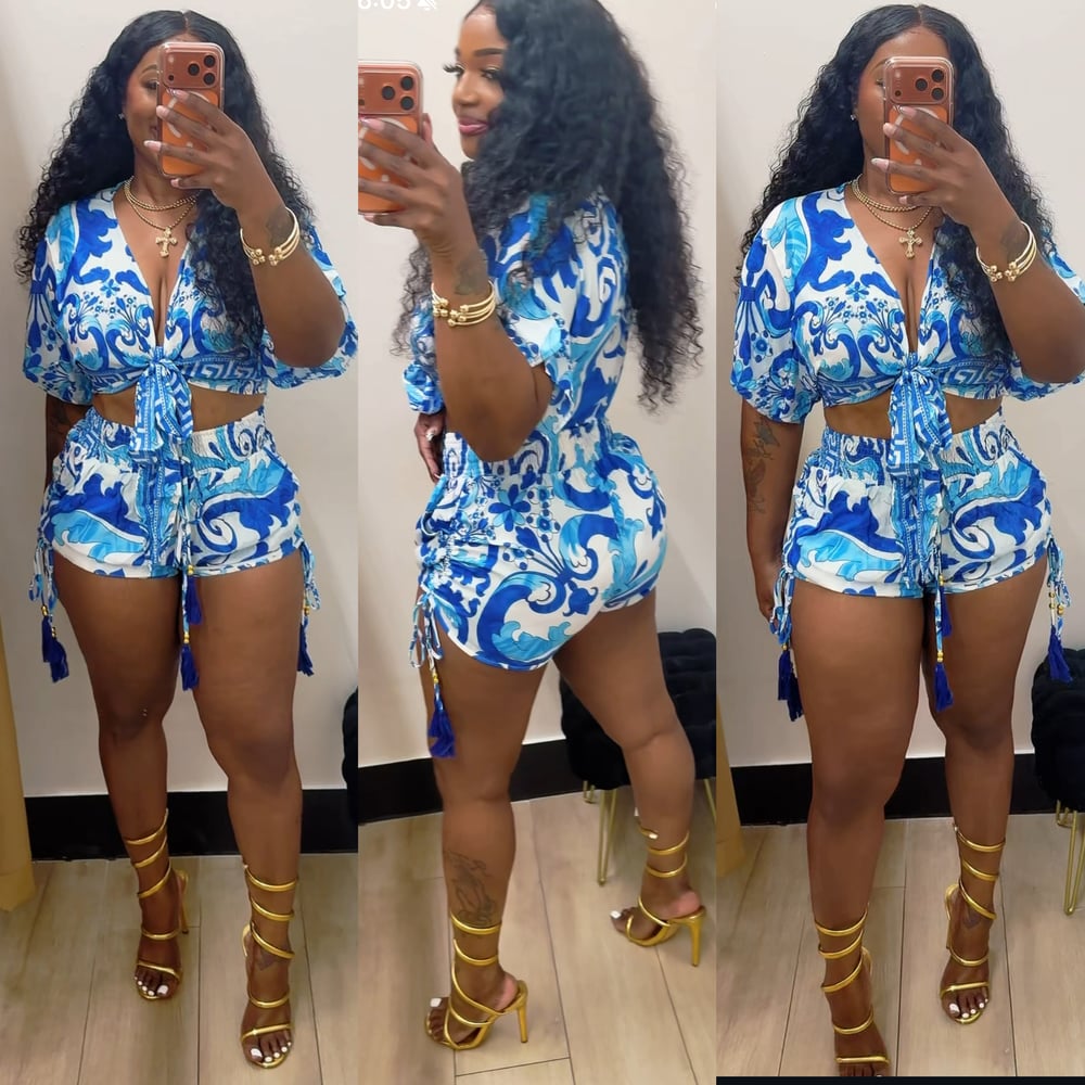 Image of BLU SHORT SET