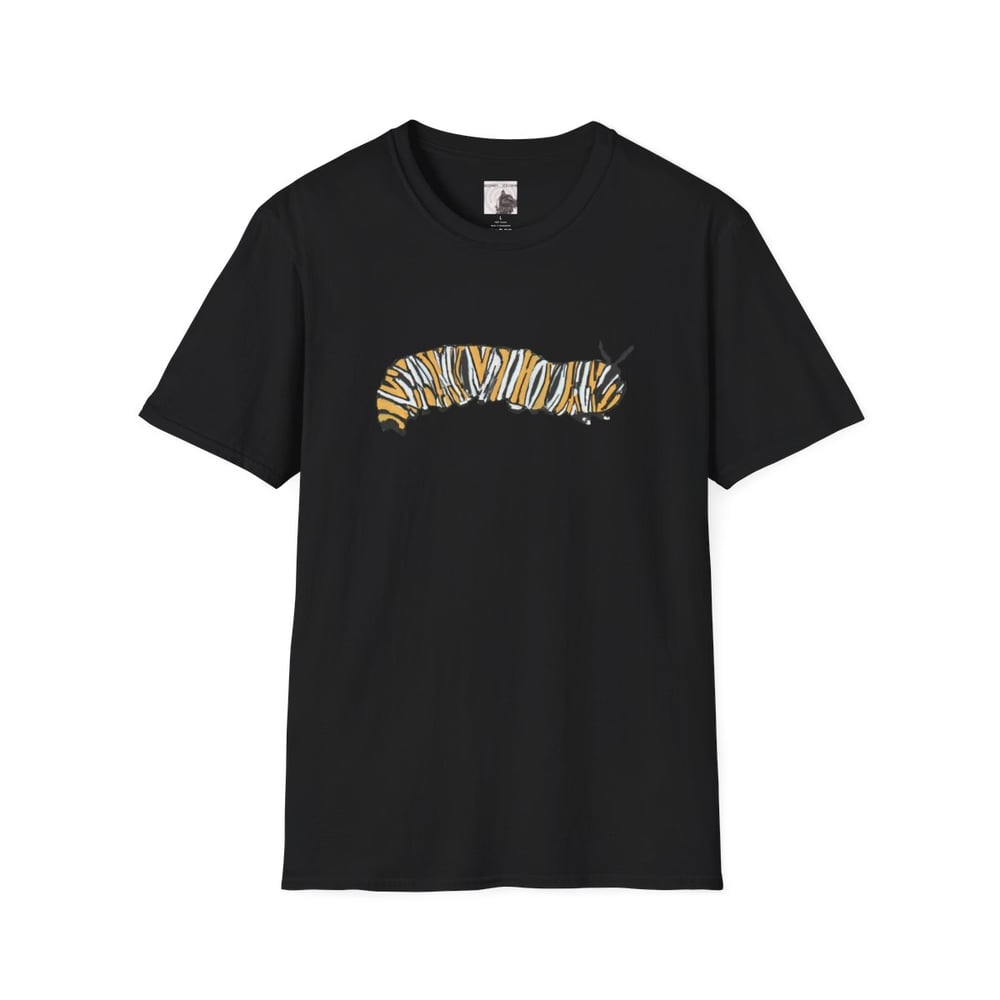 Image of Monarch Caterpillar Pollinator Garden T-Shirt | Butterfly Lover Graphic Tee