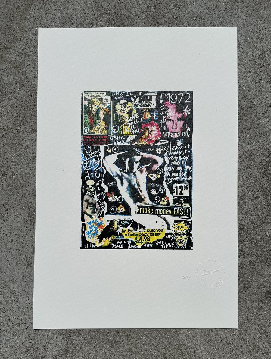 Image of Roberta Marrero Joe Dallesandro 1972 II Silk Screen Print