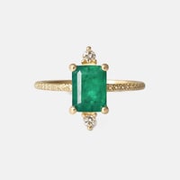 Image 1 of Sparkling Emerald Ring