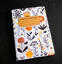 Image 1 of Custom Composition Notebook, Handmade, College, school, boho, students, flower, office